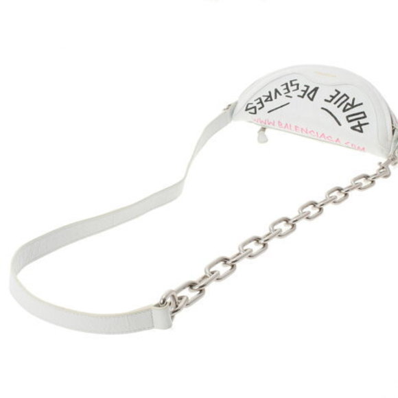 BALENCIAGA Graffiti Svenia Belt Bag White Calf Body - Picture 3 of 12
